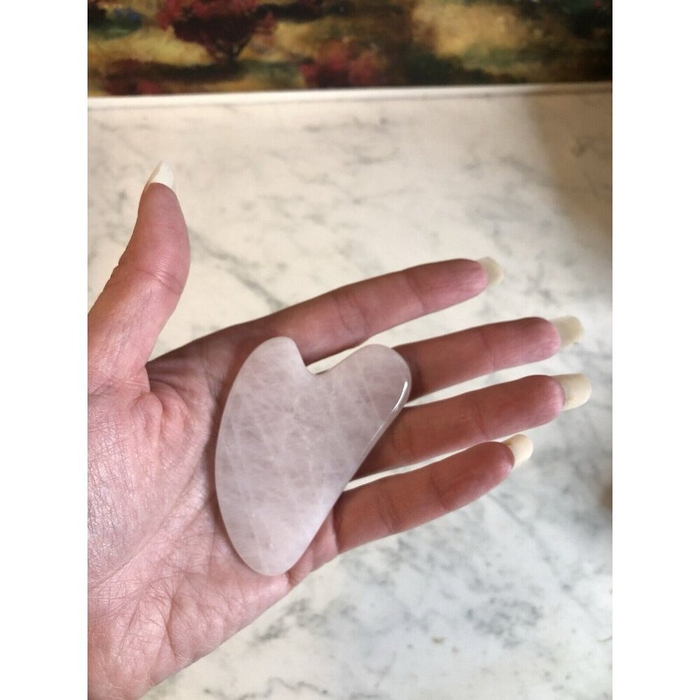 COMPLEX CULTURE Rose Quartz Gua Sha with Carrying Pouch NEW - Picture 6 of 9